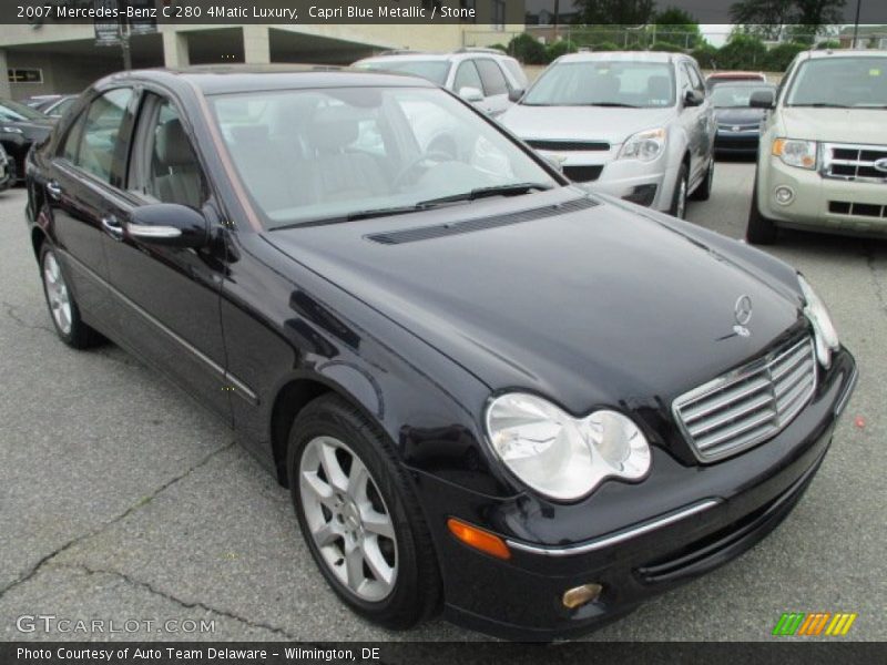 Capri Blue Metallic / Stone 2007 Mercedes-Benz C 280 4Matic Luxury