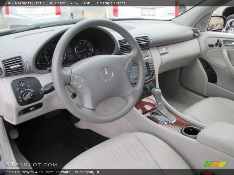 Capri Blue Metallic / Stone 2007 Mercedes-Benz C 280 4Matic Luxury