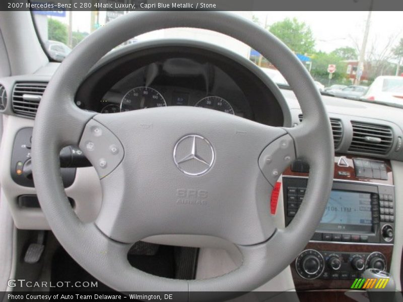 Capri Blue Metallic / Stone 2007 Mercedes-Benz C 280 4Matic Luxury