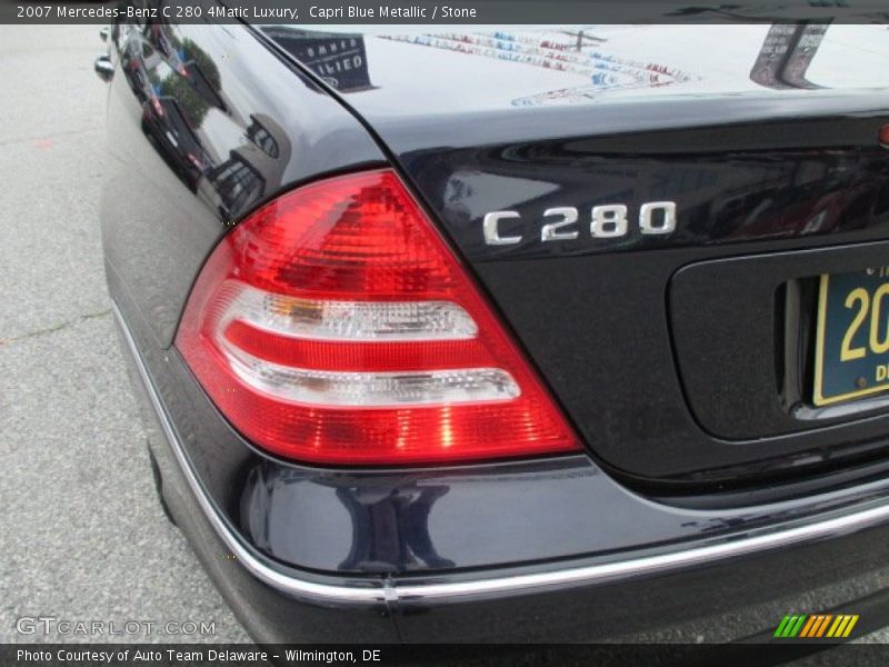 Capri Blue Metallic / Stone 2007 Mercedes-Benz C 280 4Matic Luxury