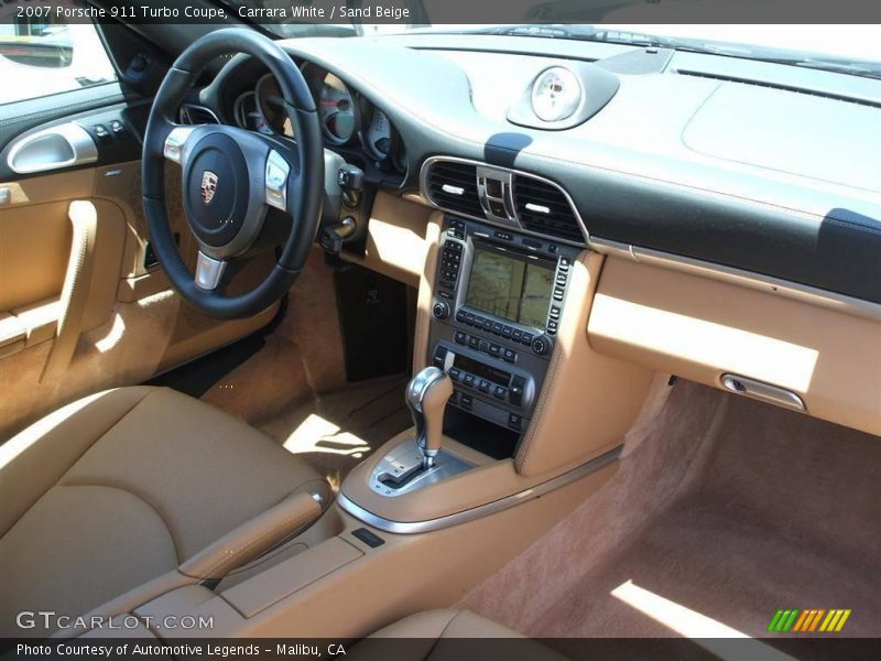 Carrara White / Sand Beige 2007 Porsche 911 Turbo Coupe