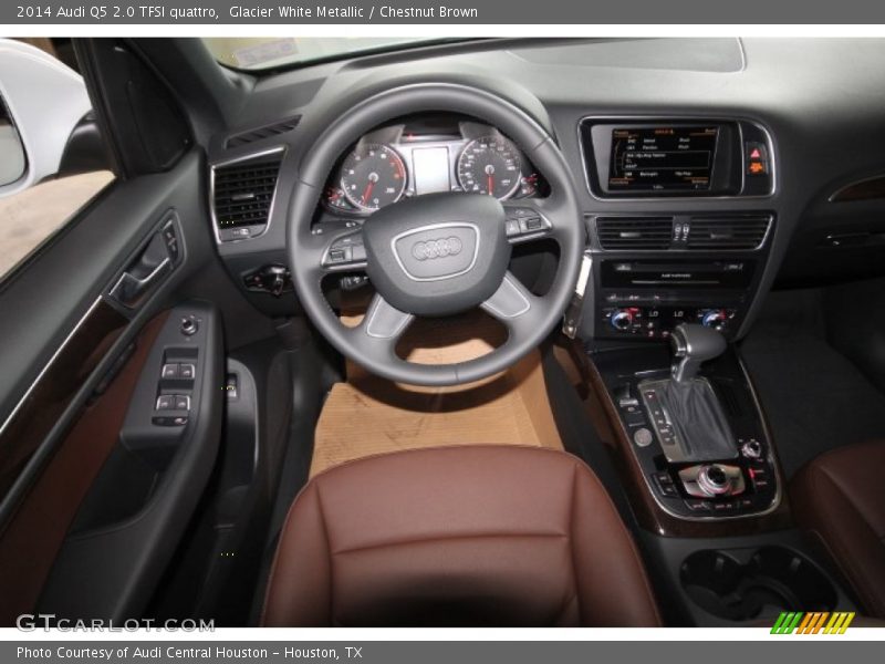 Glacier White Metallic / Chestnut Brown 2014 Audi Q5 2.0 TFSI quattro