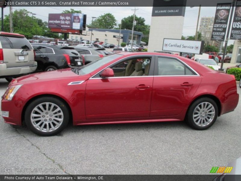 Crystal Red Tintcoat / Cashmere/Cocoa 2010 Cadillac CTS 3.6 Sedan
