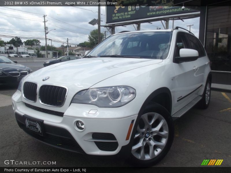 Alpine White / Cinnamon Brown 2012 BMW X5 xDrive35i Premium