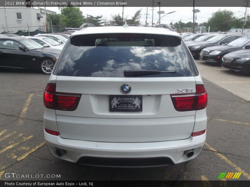 Alpine White / Cinnamon Brown 2012 BMW X5 xDrive35i Premium