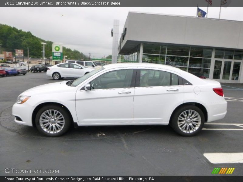 Bright White / Black/Light Frost Beige 2011 Chrysler 200 Limited