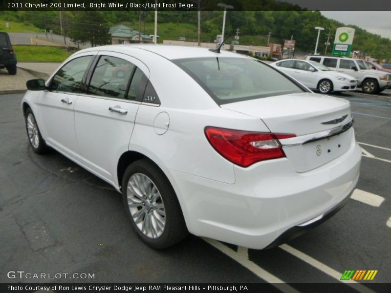 Bright White / Black/Light Frost Beige 2011 Chrysler 200 Limited