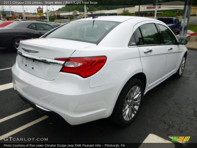 Bright White / Black/Light Frost Beige 2011 Chrysler 200 Limited