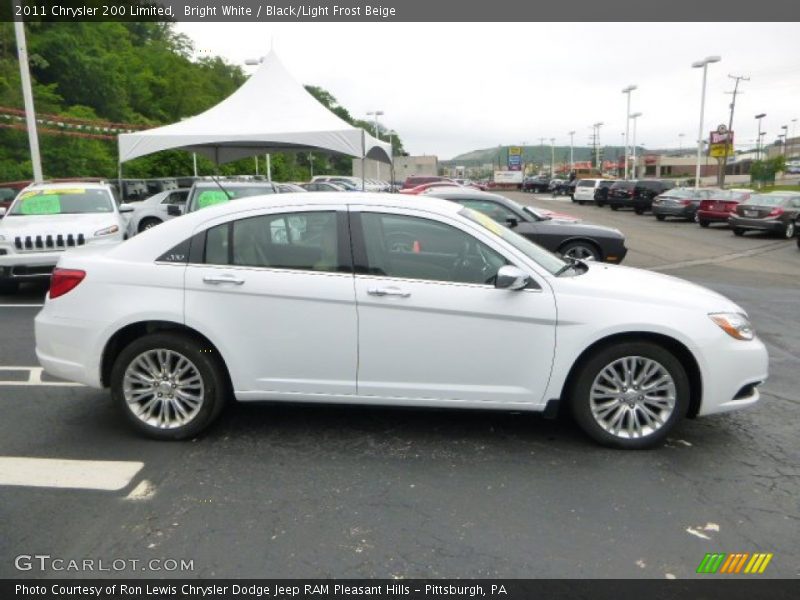 Bright White / Black/Light Frost Beige 2011 Chrysler 200 Limited