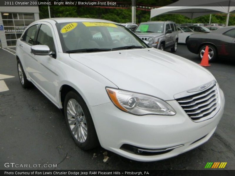 Bright White / Black/Light Frost Beige 2011 Chrysler 200 Limited