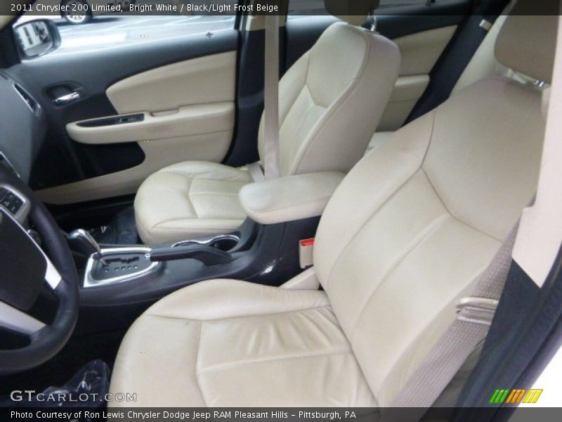 Bright White / Black/Light Frost Beige 2011 Chrysler 200 Limited