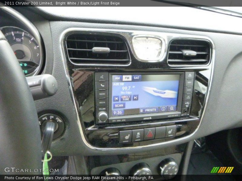 Bright White / Black/Light Frost Beige 2011 Chrysler 200 Limited