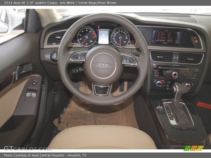 Ibis White / Velvet Beige/Moor Brown 2014 Audi A5 2.0T quattro Coupe