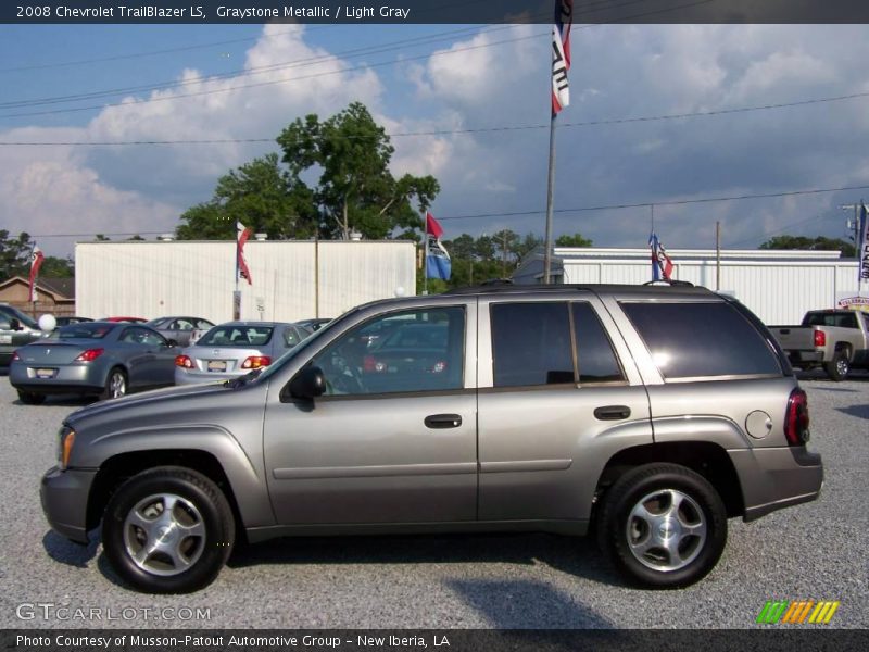 Graystone Metallic / Light Gray 2008 Chevrolet TrailBlazer LS