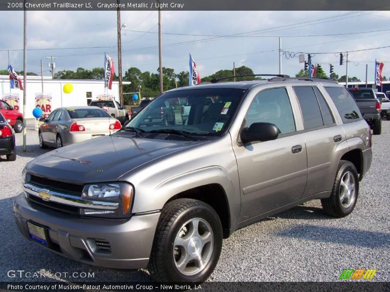 Graystone Metallic / Light Gray 2008 Chevrolet TrailBlazer LS