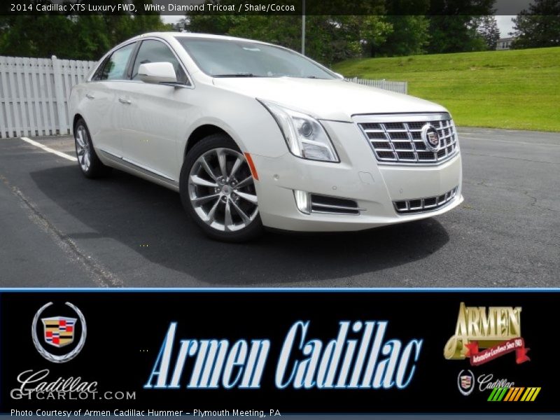 White Diamond Tricoat / Shale/Cocoa 2014 Cadillac XTS Luxury FWD