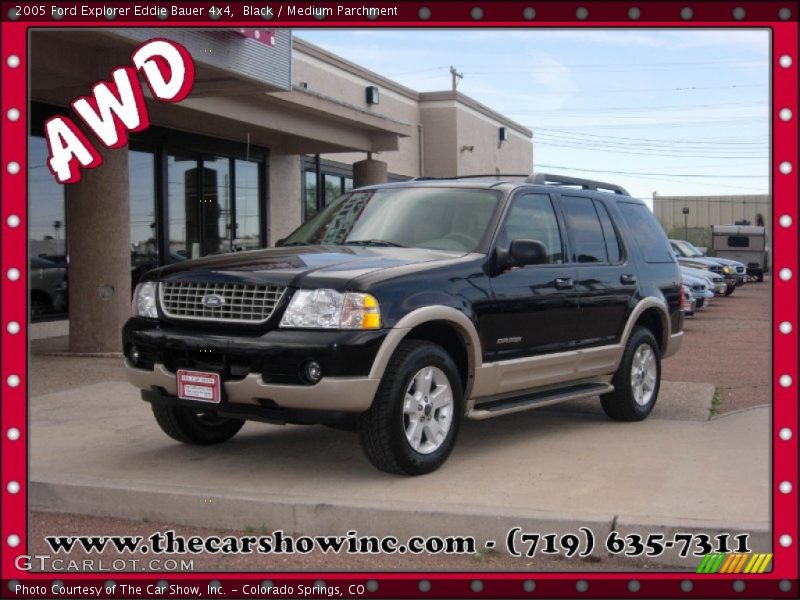 Black / Medium Parchment 2005 Ford Explorer Eddie Bauer 4x4