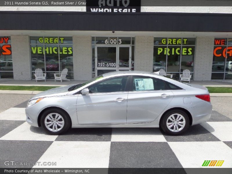 Radiant Silver / Gray 2011 Hyundai Sonata GLS