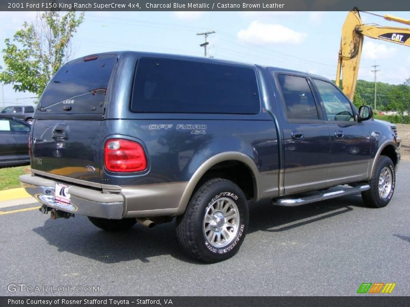 Charcoal Blue Metallic / Castano Brown Leather 2001 Ford F150 King Ranch SuperCrew 4x4