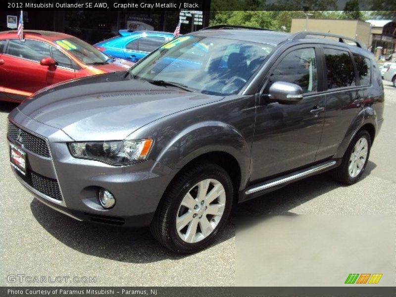 Graphite Gray Metallic / Black 2012 Mitsubishi Outlander SE AWD