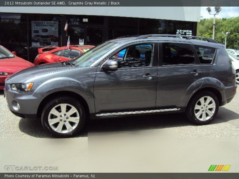 Graphite Gray Metallic / Black 2012 Mitsubishi Outlander SE AWD