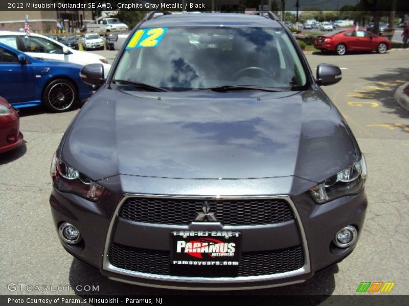 Graphite Gray Metallic / Black 2012 Mitsubishi Outlander SE AWD