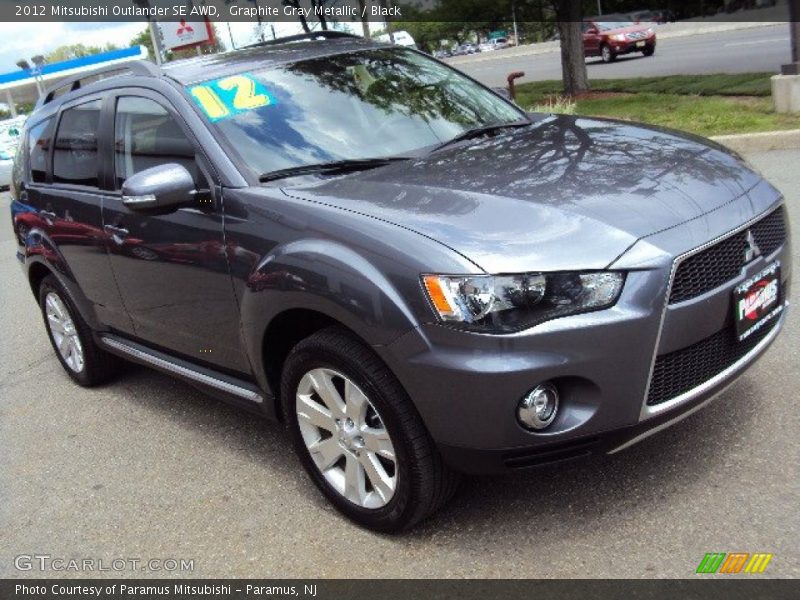 Graphite Gray Metallic / Black 2012 Mitsubishi Outlander SE AWD