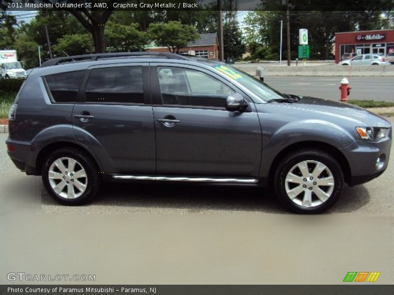 Graphite Gray Metallic / Black 2012 Mitsubishi Outlander SE AWD