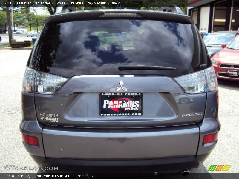 Graphite Gray Metallic / Black 2012 Mitsubishi Outlander SE AWD
