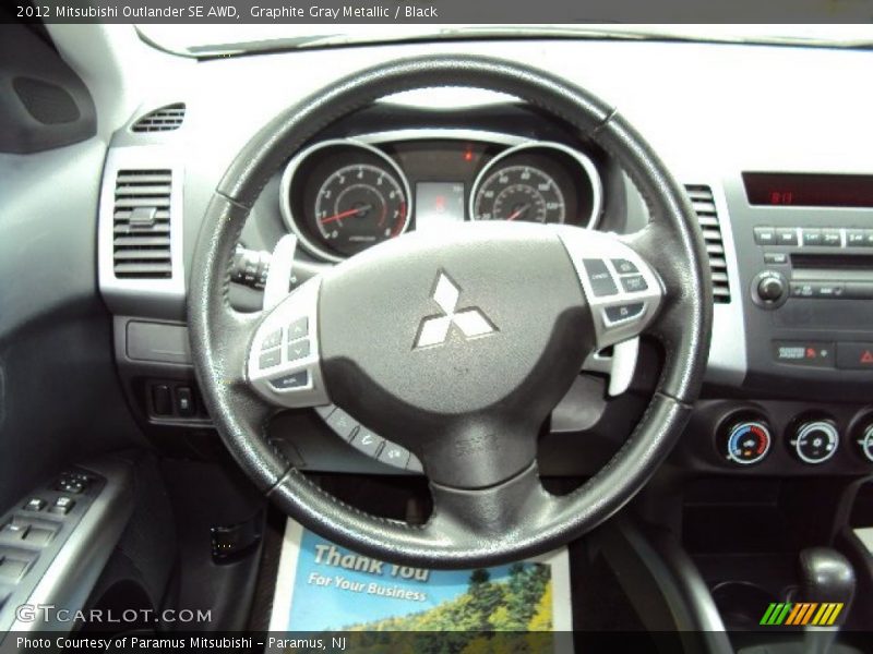 Graphite Gray Metallic / Black 2012 Mitsubishi Outlander SE AWD