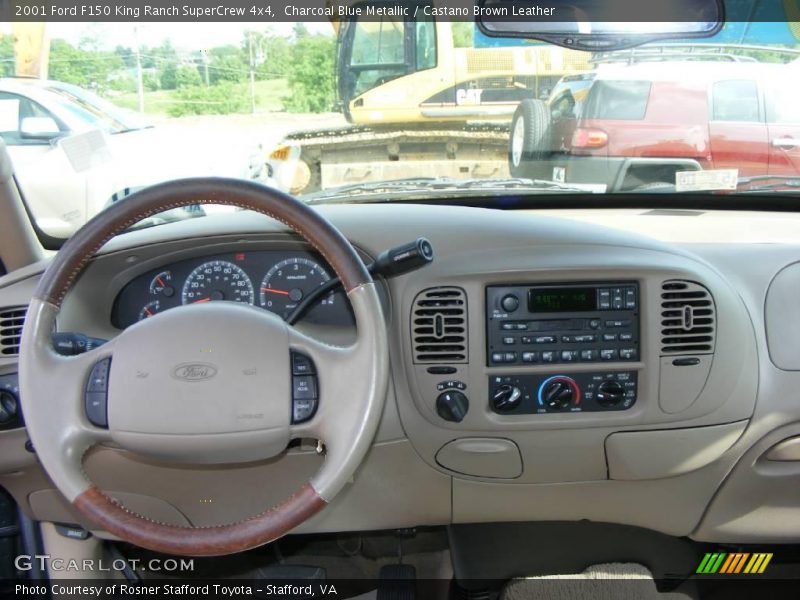 Charcoal Blue Metallic / Castano Brown Leather 2001 Ford F150 King Ranch SuperCrew 4x4