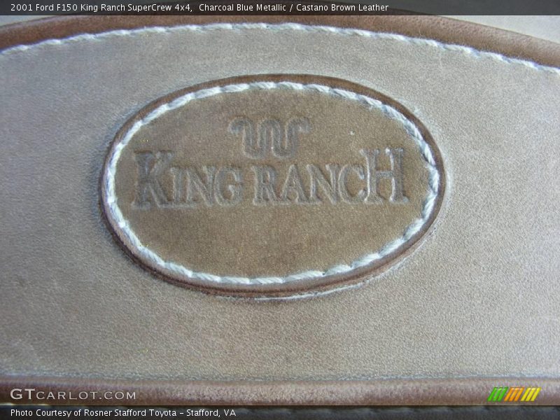 Charcoal Blue Metallic / Castano Brown Leather 2001 Ford F150 King Ranch SuperCrew 4x4