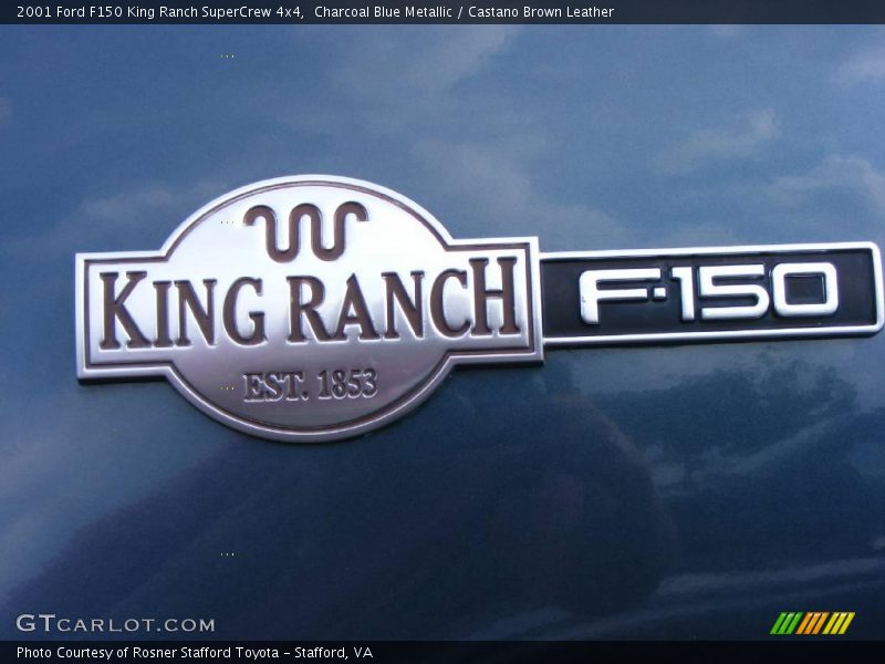 Charcoal Blue Metallic / Castano Brown Leather 2001 Ford F150 King Ranch SuperCrew 4x4