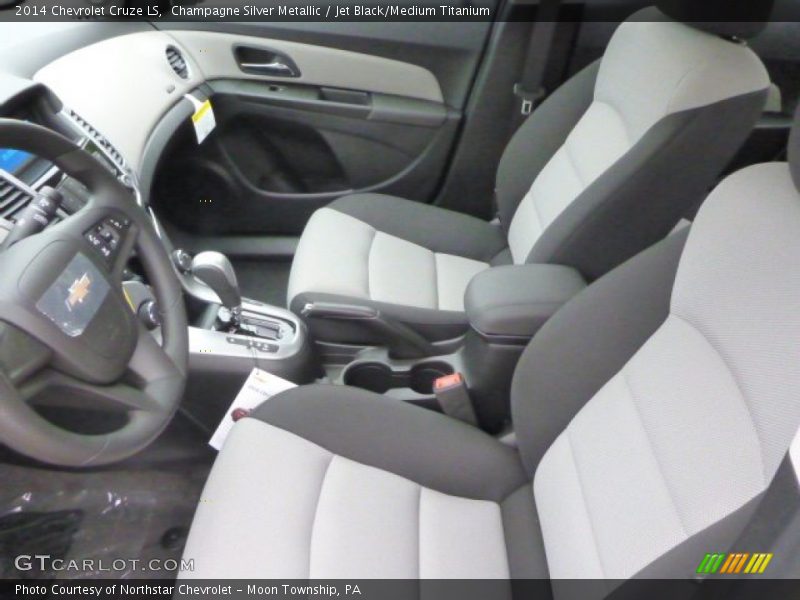 Champagne Silver Metallic / Jet Black/Medium Titanium 2014 Chevrolet Cruze LS