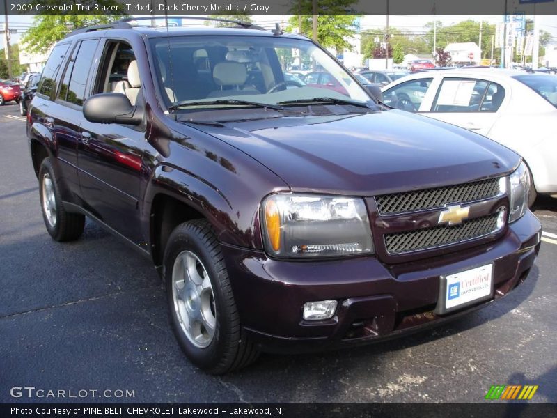 Dark Cherry Metallic / Gray 2009 Chevrolet TrailBlazer LT 4x4