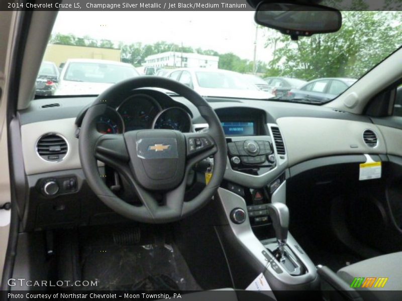 Champagne Silver Metallic / Jet Black/Medium Titanium 2014 Chevrolet Cruze LS