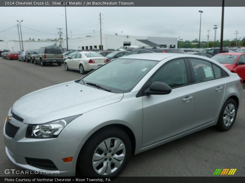 Silver Ice Metallic / Jet Black/Medium Titanium 2014 Chevrolet Cruze LS