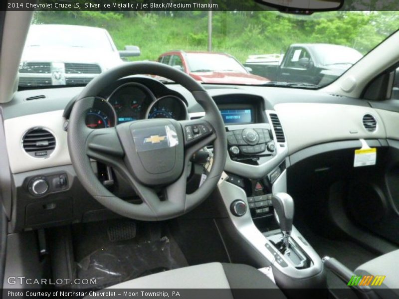 Silver Ice Metallic / Jet Black/Medium Titanium 2014 Chevrolet Cruze LS
