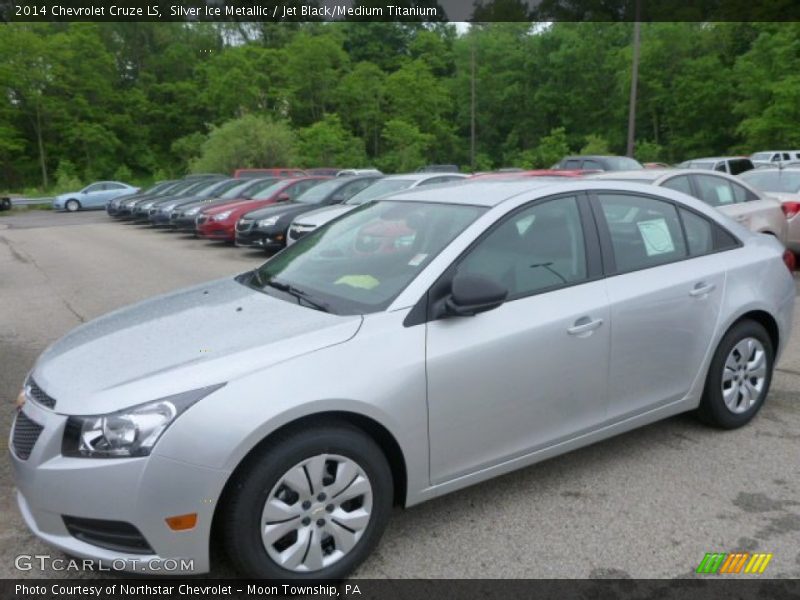 Silver Ice Metallic / Jet Black/Medium Titanium 2014 Chevrolet Cruze LS