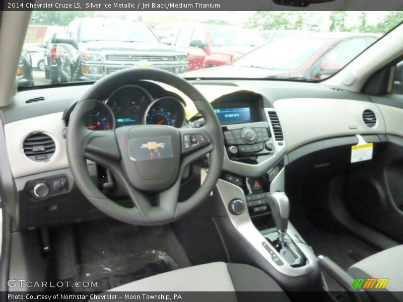 Silver Ice Metallic / Jet Black/Medium Titanium 2014 Chevrolet Cruze LS