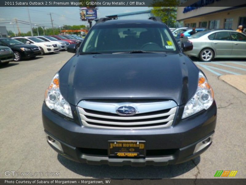 Graphite Gray Metallic / Off Black 2011 Subaru Outback 2.5i Premium Wagon