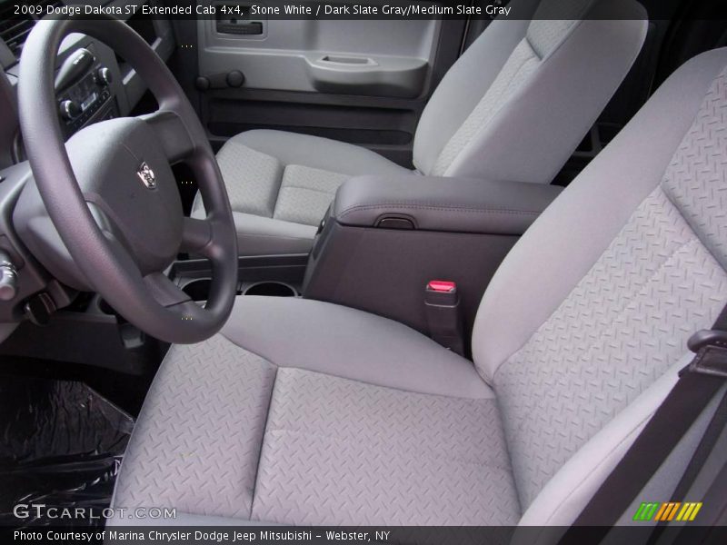Stone White / Dark Slate Gray/Medium Slate Gray 2009 Dodge Dakota ST Extended Cab 4x4