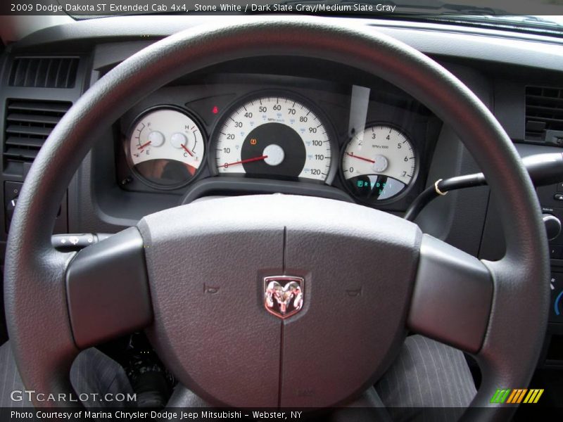 Stone White / Dark Slate Gray/Medium Slate Gray 2009 Dodge Dakota ST Extended Cab 4x4