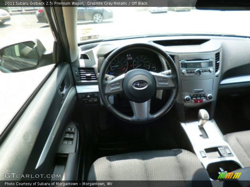 Graphite Gray Metallic / Off Black 2011 Subaru Outback 2.5i Premium Wagon