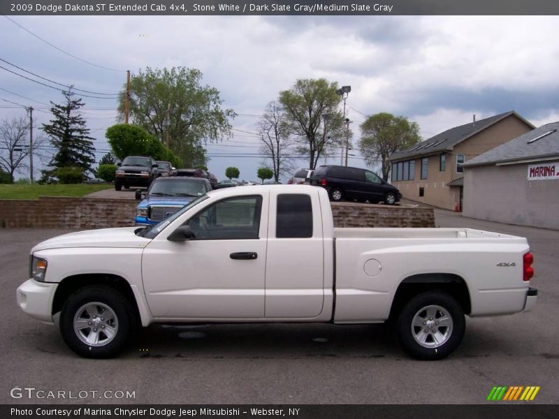 Stone White / Dark Slate Gray/Medium Slate Gray 2009 Dodge Dakota ST Extended Cab 4x4