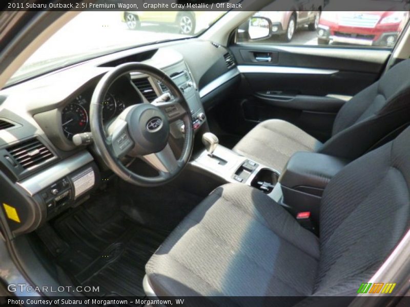 Graphite Gray Metallic / Off Black 2011 Subaru Outback 2.5i Premium Wagon