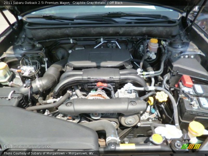 Graphite Gray Metallic / Off Black 2011 Subaru Outback 2.5i Premium Wagon