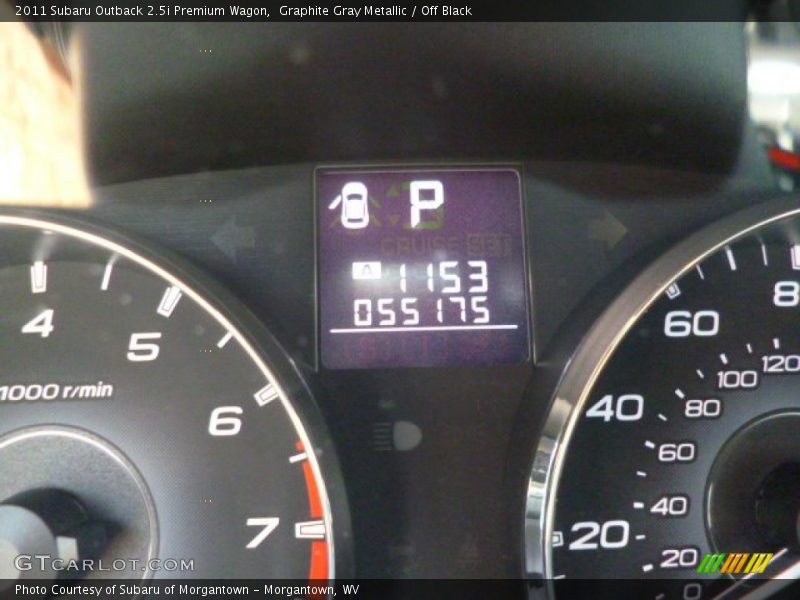 Graphite Gray Metallic / Off Black 2011 Subaru Outback 2.5i Premium Wagon
