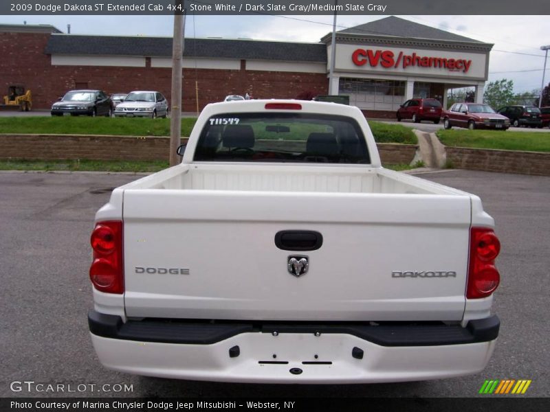 Stone White / Dark Slate Gray/Medium Slate Gray 2009 Dodge Dakota ST Extended Cab 4x4