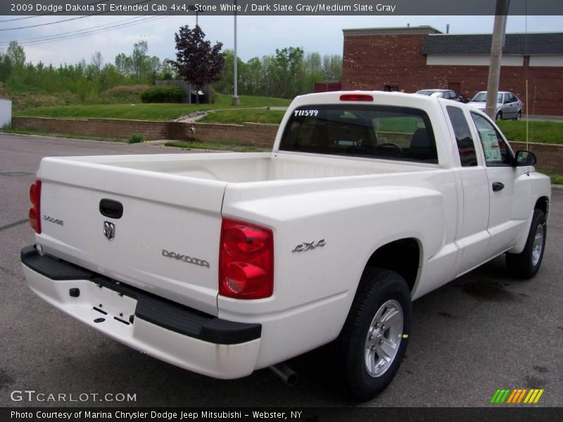 Stone White / Dark Slate Gray/Medium Slate Gray 2009 Dodge Dakota ST Extended Cab 4x4
